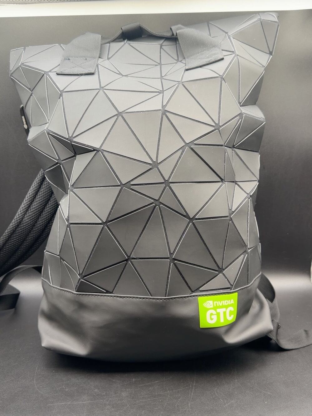 NVIDIA GTC Geometric Backpack Black Green Laptop Conference Swag Bag NWOT